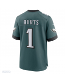 Men's Philadelphia Eagles Jalen Hurts Nike Midnight Green Team Game Jersey