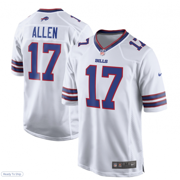 Men's Buffalo Bills Josh Allen Nike White Game Player Jersey