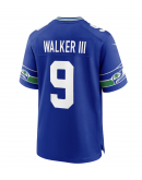 Men's Seattle Seahawks Kenneth Walker III Nike Royal Throwback Player Game Jersey
