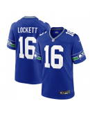 Men's Seattle Seahawks Tyler Lockett Nike Royal Throwback Player Game Jersey