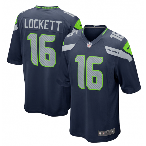 Men's Seattle Seahawks Tyler Lockett Nike College Navy Game Jersey