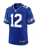 Men's Seattle Seahawks 12s Nike Royal Throwback Player Game Jersey