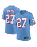 Men's Tennessee Titans Eddie George Nike Light Blue Oilers Throwback Retired Player Game Jersey