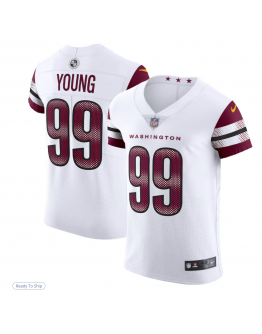 Men's Washington Commanders Chase Young Nike White Elite Jersey