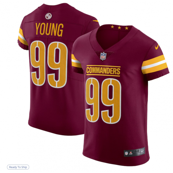 Men's Washington Commanders Chase Young Nike Burgundy Elite Jersey