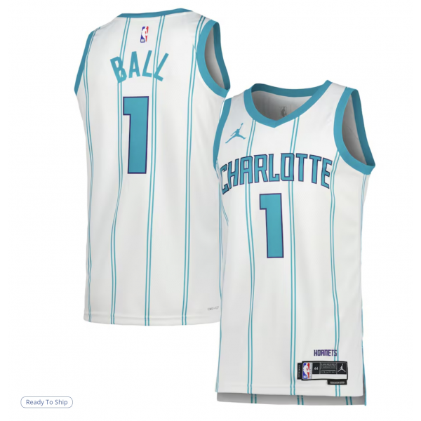 Unisex Charlotte Hornets LaMelo Ball Jordan Brand White Swingman Jersey - Association Edition