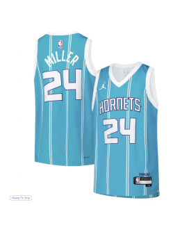 Youth Charlotte Hornets Brandon Miller Nike Teal Swingman Jersey - Icon Edition