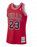 Men's Chicago Bulls Michael Jordan Mitchell & Ness Scarlet 1997/98 Hardwood Classics Authentic Jersey