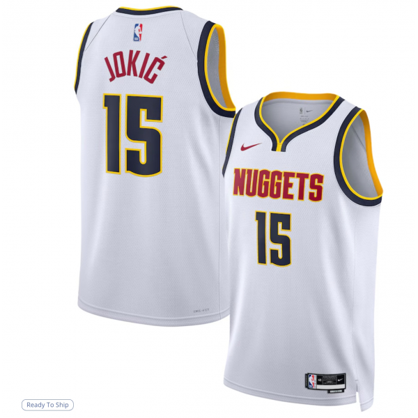 Unisex Denver Nuggets Nikola Jokic Nike White Swingman Jersey - Association Edition