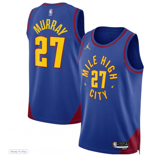 Unisex Denver Nuggets Jamal Murray Jordan Brand Blue Swingman Jersey - Statement Edition