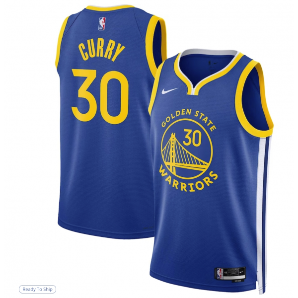 Unisex Golden State Warriors Stephen Curry Nike Royal Swingman Jersey - Icon Edition