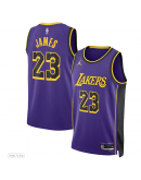 Unisex Los Angeles Lakers LeBron James Jordan Brand Purple Swingman Jersey - Statement Edition
