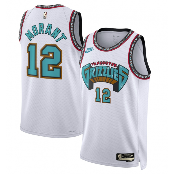 Unisex Memphis Grizzlies Ja Morant Nike White 2024/25 Swingman Jersey - Classic Edition