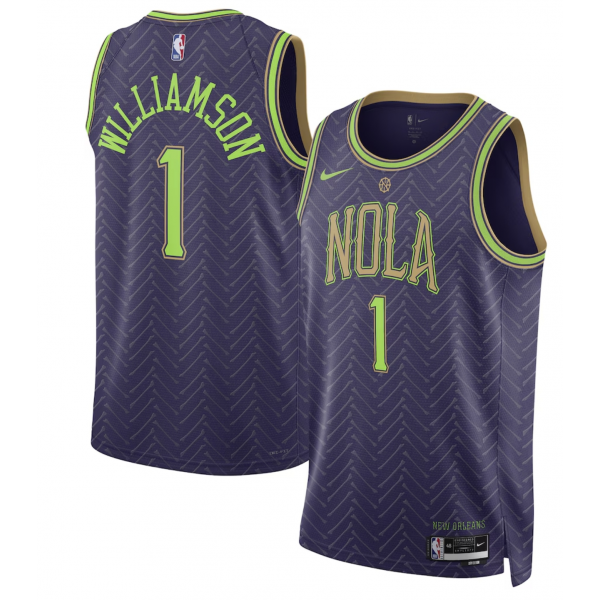 Unisex New Orleans Pelicans Zion Williamson Nike Purple 2024/25 Swingman Player Jersey - City Edition
