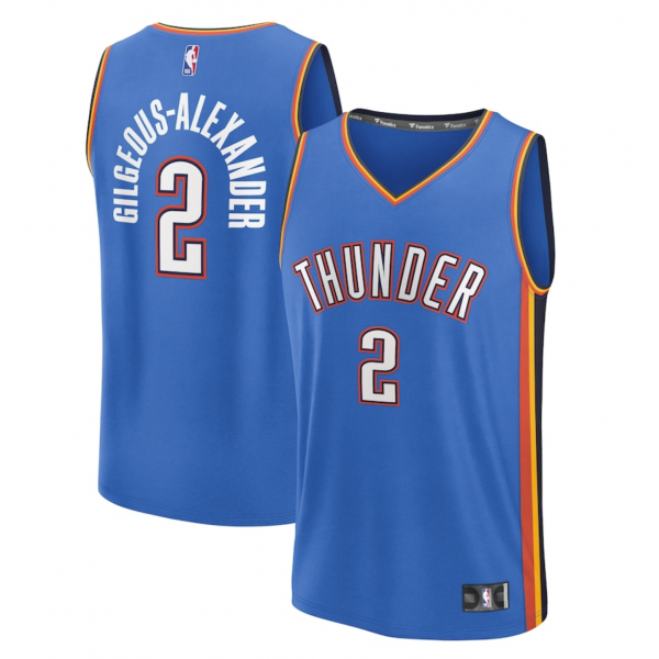 Youth Oklahoma City Thunder Shai Gilgeous-Alexander Fanatics Blue Fast Break Replica Player Jersey - Icon Edition