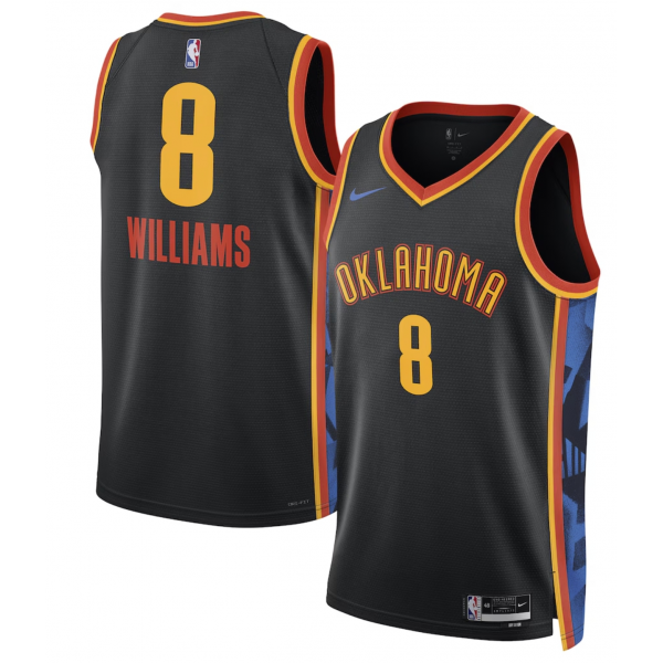 Unisex Oklahoma City Thunder Jalen Williams Nike Black 2024/25 Swingman Player Jersey - City Edition
