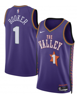 Unisex Phoenix Suns Devin Booker Nike Purple 2024/25 Swingman Player Jersey - City Edition