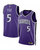 Unisex Sacramento Kings De'Aaron Fox Nike Purple 2024/25 Swingman Jersey - Classic Edition