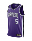 Unisex Sacramento Kings De'Aaron Fox Nike Purple 2024/25 Swingman Jersey - Classic Edition