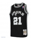 Youth San Antonio Spurs Tim Duncan Mitchell & Ness Black Swingman Throwback Jersey