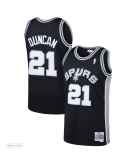 Men's San Antonio Spurs Tim Duncan Mitchell & Ness Black 1998/99 Hardwood Classics Swingman Jersey