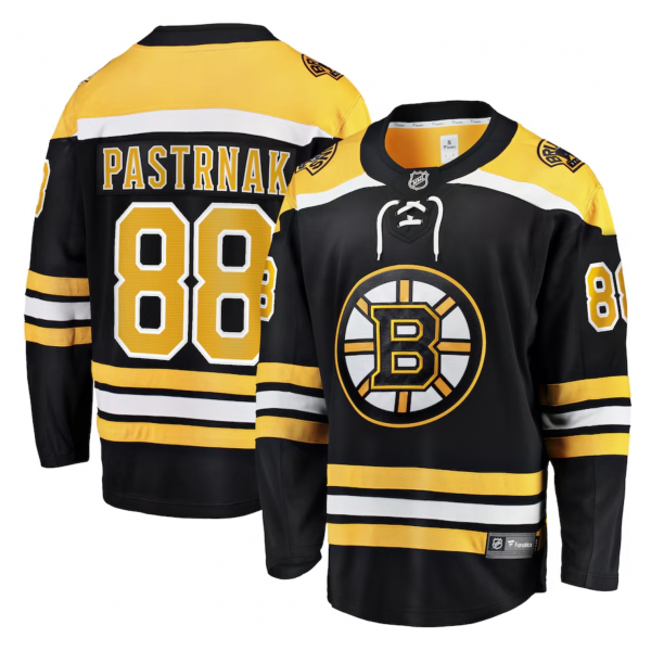Men's Boston Bruins David Pastrnak Fanatics Black Home Breakaway Jersey