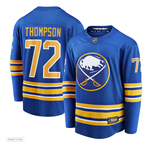Men's Buffalo Sabres Tage Thompson Fanatics Royal Home Breakaway Player Jersey