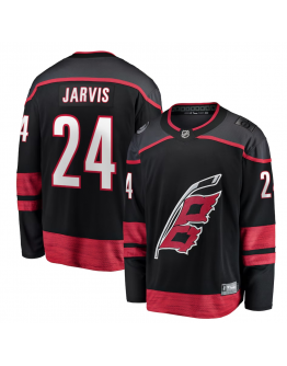 Men's Carolina Hurricanes Seth Jarvis Fanatics Black Home Breakaway Jersey