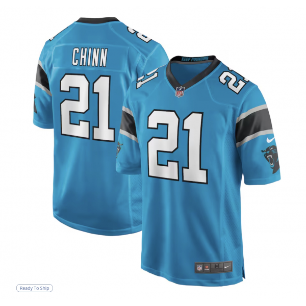 Men's Carolina Panthers Jeremy Chinn Nike Blue Game Jersey Men's Carolina Panthers Jeremy Chinn Nike Blue Game Jersey