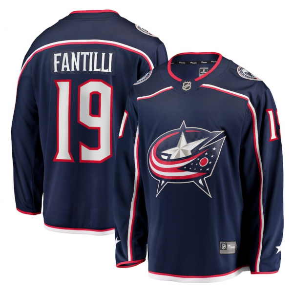 Men's Columbus Blue Jackets Adam Fantilli Fanatics Navy Home Premier Breakaway Player Jersey