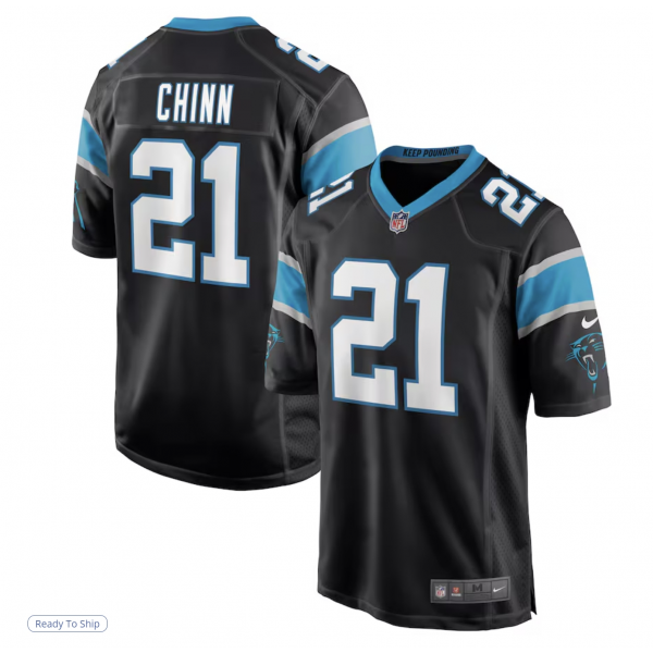 Men's Carolina Panthers Jeremy Chinn Nike Black Game Jersey Men's Carolina Panthers Jeremy Chinn Nike Black Game Jersey