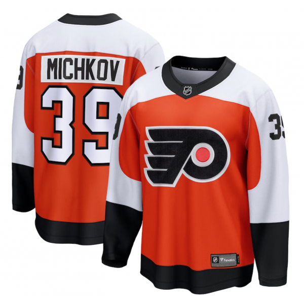 Men's Philadelphia Flyers Matvei Michkov Fanatics Orange Home Premier Breakaway Player Jersey