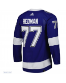 Men's Tampa Bay Lightning Victor Hedman adidas Blue Home Primegreen Authentic Player Jersey
