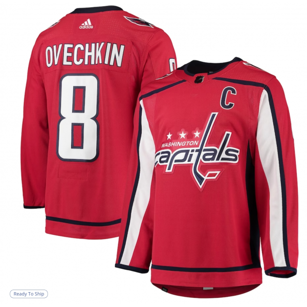 Men's Washington Capitals Alexander Ovechkin adidas Red Home Primegreen Authentic Player Jersey