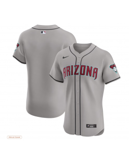 Men's Arizona Diamondbacks Nike Gray Premier Elite Patch Jersey