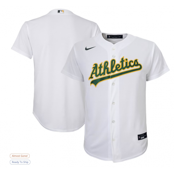 Youth Athletics Nike White Home Replica Team Jersey
