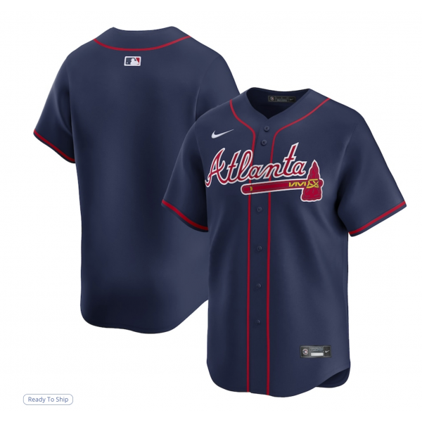 Men's Atlanta Braves Nike Navy Alternate Limited Jersey Men's Atlanta Braves Nike Navy Alternate Limited Jersey