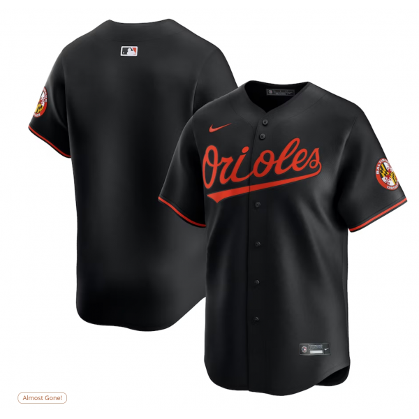 Men's Baltimore Orioles Nike Black Alternate Limited Jersey