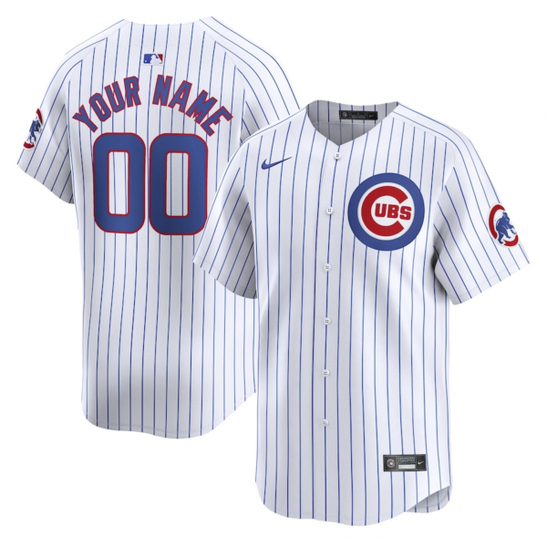 Men's Chicago Cubs Nike White Home Limited Custom Jersey