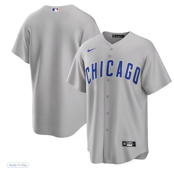 Men's Chicago Cubs Nike Gray Road Replica Team Jersey