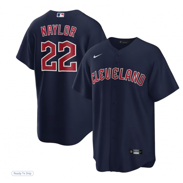 Men's Cleveland Guardians Josh Naylor Nike Navy Alternate Replica Jersey