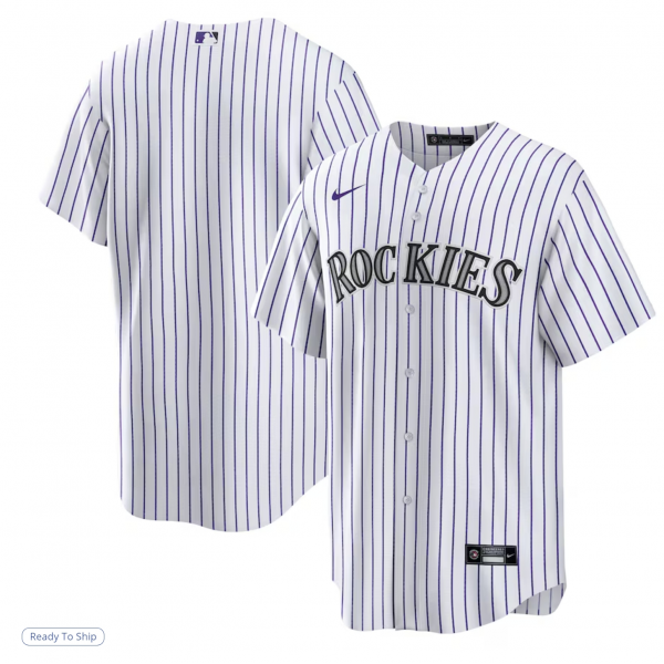 Men's Colorado Rockies Nike White Home Replica Team Jersey