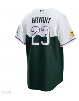 Men's Colorado Rockies Kris Bryant Nike Green City Connect Replica Player Jersey