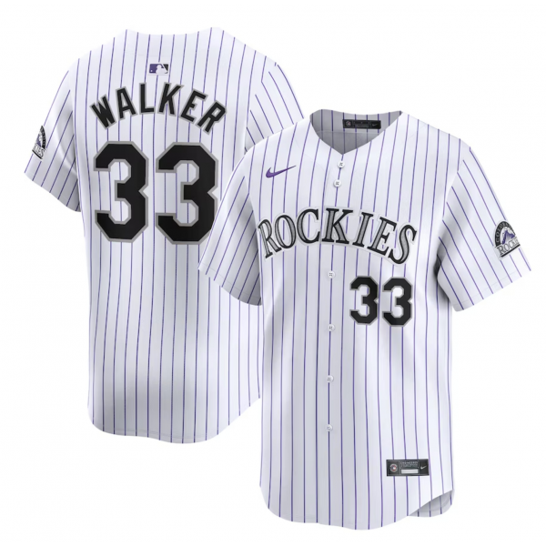 Men's Colorado Rockies Larry Walker Nike White Home Limited Player Jersey