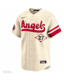 Men's Los Angeles Angels Mike Trout Nike Cream City Connect Limited Player Jersey