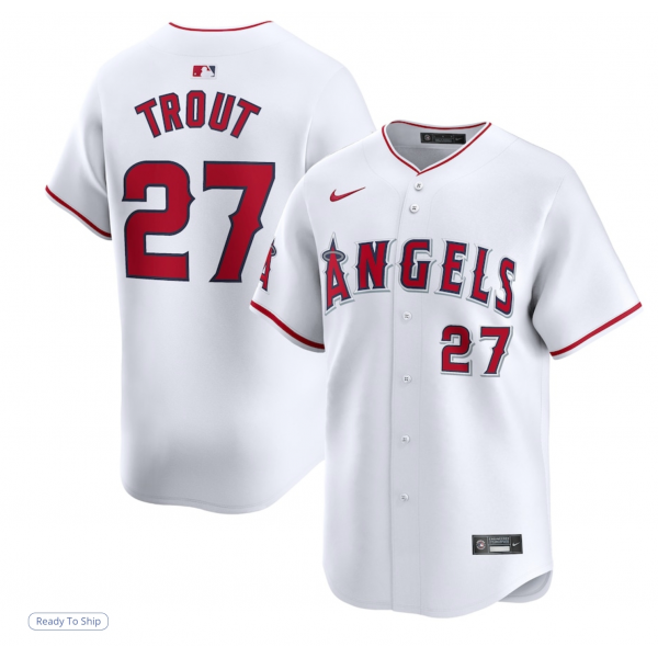 Youth Los Angeles Angels Mike Trout Nike White Home Limited Player Jersey