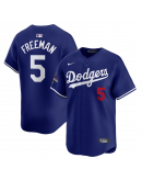 Men's Los Angeles Dodgers Freddie Freeman Nike Royal 2024 World Series Champions Alternate Limited Player Jersey