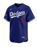 Men's Los Angeles Dodgers Freddie Freeman Nike Royal 2024 World Series Champions Alternate Limited Player Jersey
