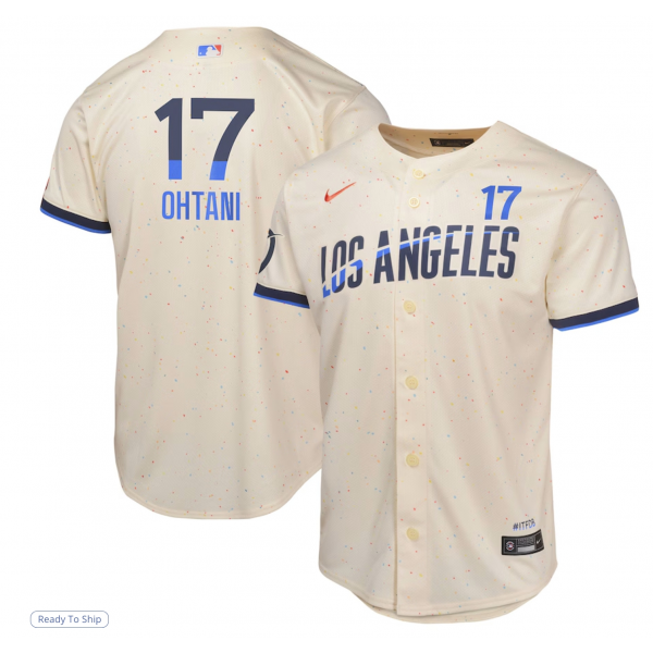 Youth Los Angeles Dodgers Shohei Ohtani Nike Cream 2024 City Connect Limited Player Jersey