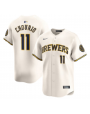 Men's Milwaukee Brewers Jackson Chourio Nike Cream Home Limited Player Jersey